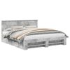 vidaXL Struttura del letto con testiera Grigio cemento 200 x 200 cm