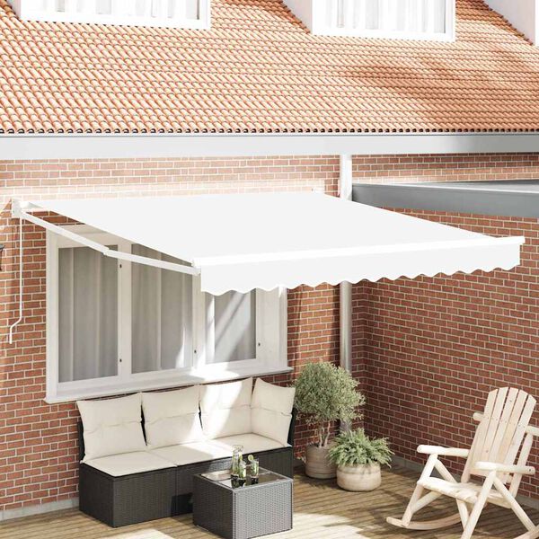 vidaXL Tenda da Sole Bianco 3 x 2,5 m Poliestere e metallo