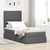 vidaXL Letto con contenitore e materasso Grigio scuro 100 x 200 cm
