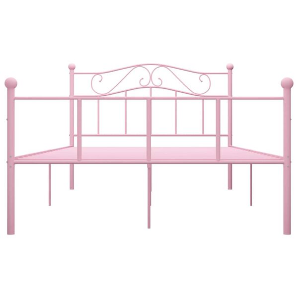 vidaXL Giroletto Rosa in Metallo 140x200 cm