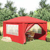 vidaXL Tenda da festa con pareti Rosso 400 x 300 x 255 cm
