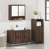 vidaXL Set Mobili da Bagno 3 pz Rovere Marrone in Legno Multistrato