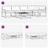 vidaXL Set di divani da esterno 6 pcs Grigio Naturale e Chiaro
