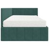 vidaXL Struttura Letto Angolare con Materasso 2 pcs Verde Velluto