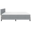 vidaXL Letto a molle con materasso Grigio chiaro 200 x 200 cm Tessuto