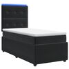 vidaXL Letto Box Spring LED con Materasso Nero 80 x 200 cm Velluto