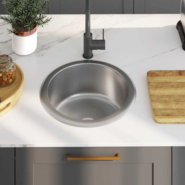vidaXL Lavello da Cucina con Filtro e Sifone in Acciaio Inox