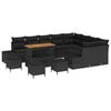 vidaXL Set Divano da Giardino 13 pz 12-Numero di posti Nero