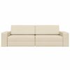 vidaXL Divano letto 200cm Crema Tessuto