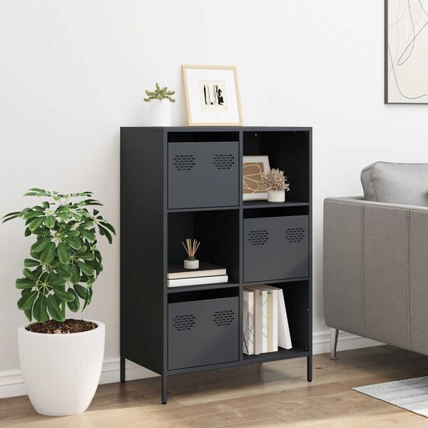 vidaXL Credenza Antracite 68x39x103,5 cm Acciaio