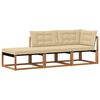 vidaXL Unit&agrave; di Divano Sezionale da Esterno 3 Pezzo Naturale
