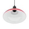 vidaXL Lampada Sospensione Regolabile E27 Rosso Lucido &Oslash;31 cm Metallo