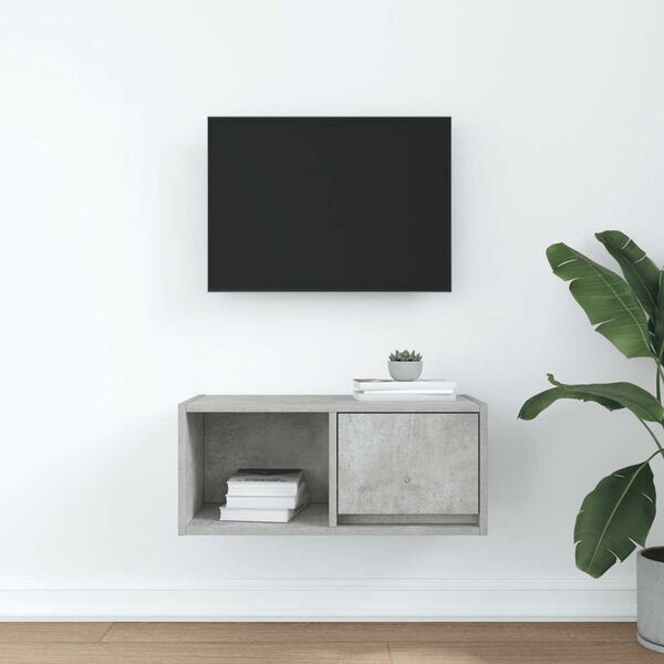 vidaXL Mobile per TV Grigio Cemento 60x31x25,5 cm Legno Multistrato