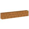 vidaXL Letto rialzato da giardino 385x50x69 cm in acciaio Corten