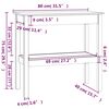 vidaXL Tavolo Consolle Bianco 80x40x75 cm in Legno Massello di Pino