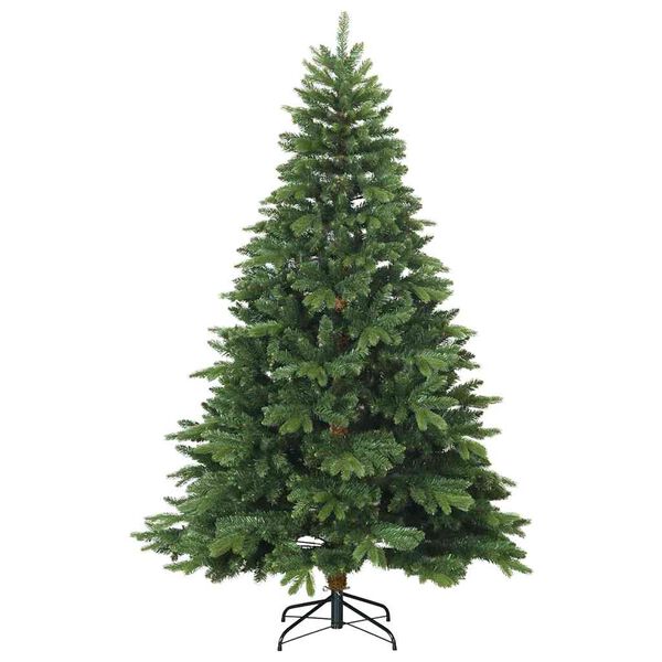 vidaXL Albero di Natale Artificiale con Rami Pieghevoli Verde 180 cm