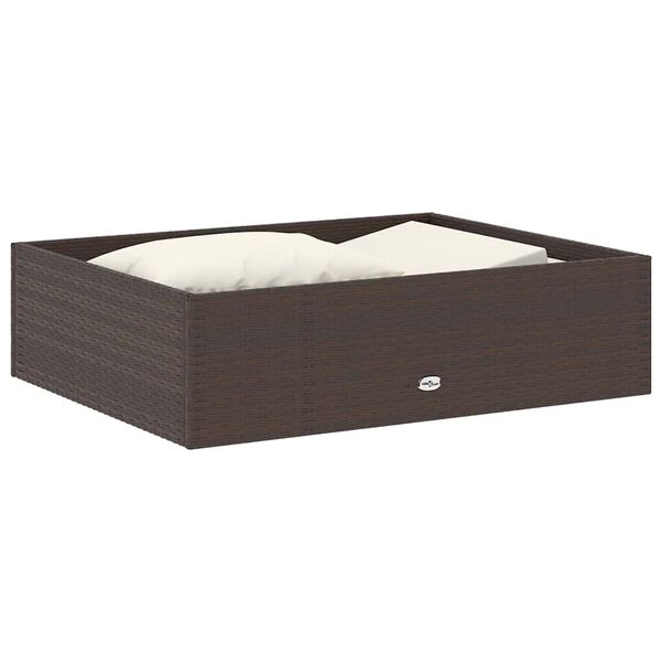 vidaXL Set Divani da Giardino 2 pz con Cuscini in Polyrattan Marrone