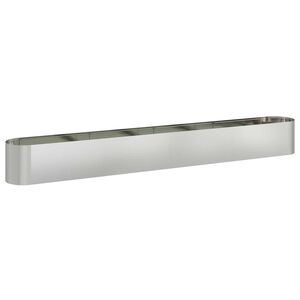 vidaXL Letto rialzato da giardino Acciaio zincato 360 x 40 x 40 cm