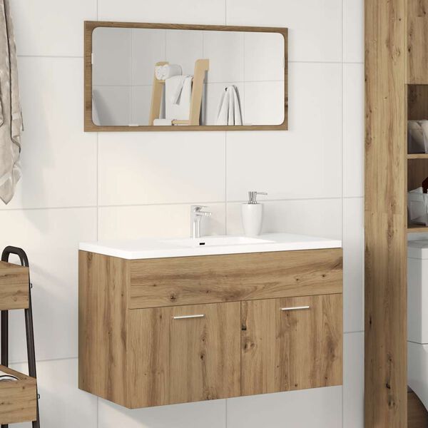 vidaXL Mobile Lavabo Bagno Artigianale 80x38,5x46 cm Legno Multistrato