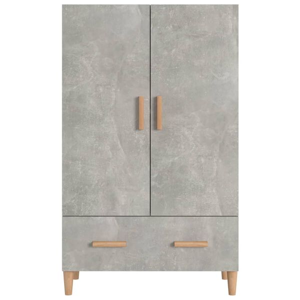 vidaXL Credenza Grigio Cemento 70x31x115 cm in Legno Multistrato