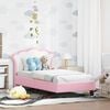 vidaXL Struttura letto per bambini con testata Rosa 70 x 140 cm PU