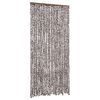 vidaXL Zanzariera Marrone e Bianco 100x220 cm Ciniglia