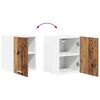 vidaXL Armadio pensile 2 pcs Legno Antico e Bianco 30 x 31 x 40 cm