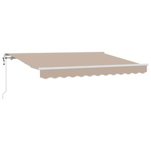 vidaXL Tenda retrattile Beige 350 x 200 cm Tessuto
