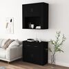 vidaXL Credenza Nera in Legno Multistrato