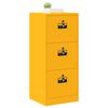 vidaXL Armadio per File Geometrico Giallo senape 45,5 x 42 x 106,5 cm