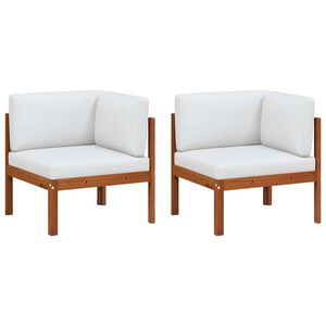 vidaXL Divani Angolari da Giardino 2 pz con Cuscini in Legno di Acacia e Corda