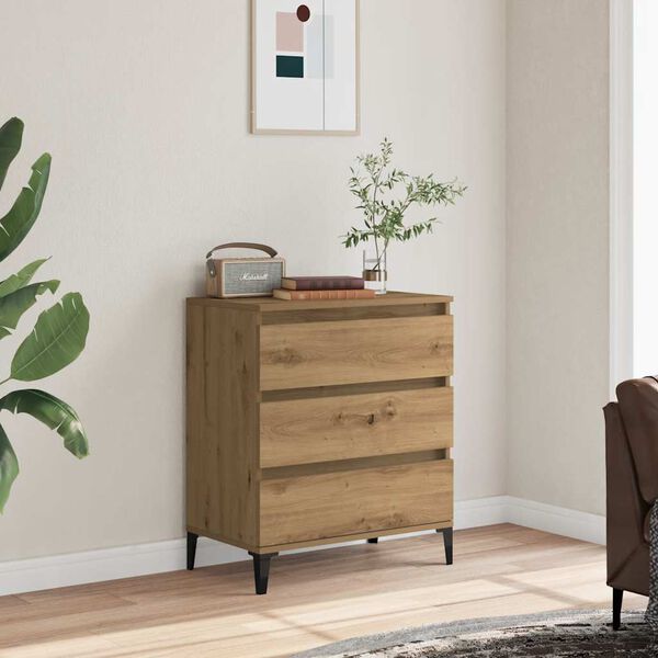 vidaXL Credenza Rovere Artigianale 60x35x70 cm in Legno Multistrato