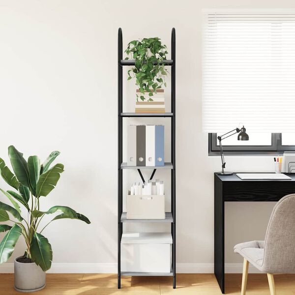 vidaXL Libreria Grigio Sonoma 40 x 30 x 183 cm Legno multistrato