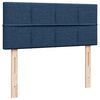 vidaXL Struttura Letto Pouf con Materasso Blu 120x190 cm in Tessuto