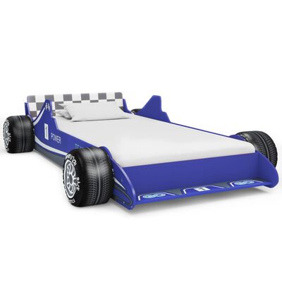 vidaXL Letto Bambini ad Auto da Corsa 90x200 cm Blu