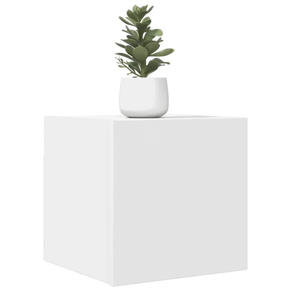 vidaXL Mobili Porta TV a Parete 4pz Bianchi 30,5x30x30 cm