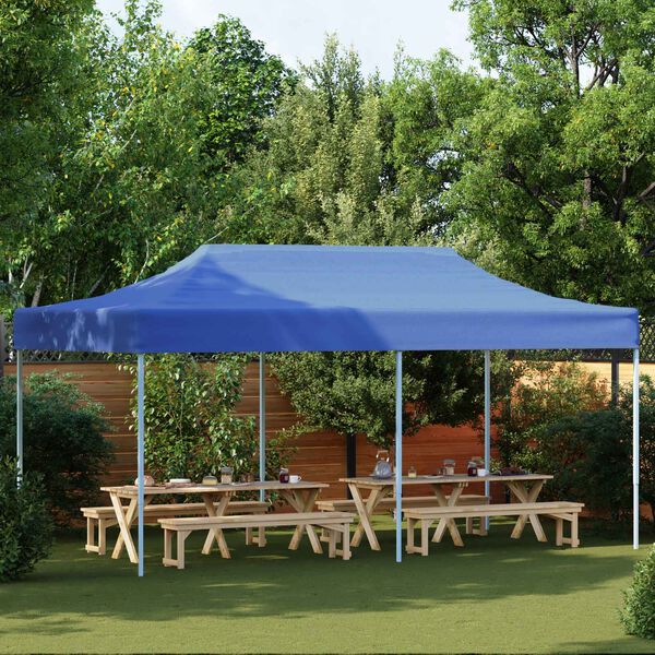 vidaXL Tenda Party Blu 291 x 580 x 315 cm Tessuto Oxford