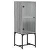 vidaXL Mobile a Muro con Anta in Vetro Grigio Sonoma 35x37x100 cm