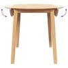 vidaXL Tavolo da Pranzo Naturale in Legno Massello di Hevea