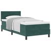 vidaXL Letto a molle con materasso Verde Scuro 90 x 200 cm Velluto