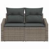 vidaXL Divano da giardino con cuscino 123 x 62 x 69 cm polyrattan