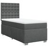 vidaXL Giroletto a Molle con Materasso Grigio Scuro 90x190 cm Tessuto