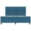vidaXL Letto a molle con testiera Blu Scuro 180 x 200 cm Velluto