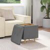 vidaXL Pouf contenitore Grigio scuro 40 x 40 x 45 cm Tessuto