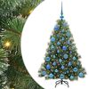 vidaXL Albero di Natale artificiale con 150 LED Verde 120 cm PE e PVC