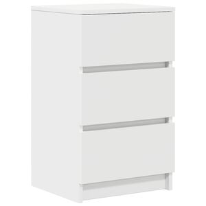 vidaXL Comodino con 3 Cassetti Bianco 39x35x65 cm