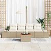 vidaXL Set Divano da Giardino 5 pcs Beige e Crema polyrattan
