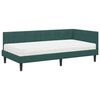 vidaXL Struttura Letto Angolare con Materasso 2 pcs Verde Velluto