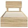 vidaXL Struttura del letto con testiera Rovere Sonoma 100 x 200 cm