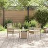 vidaXL Set Bistro da Giardino 3 pcs Beige Poly Rattan